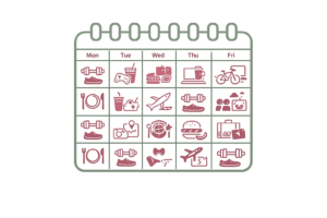 Pictograma de calendario semanal