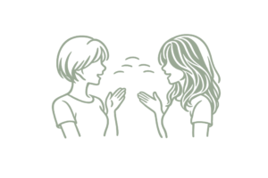 Pictograma mujeres hablando